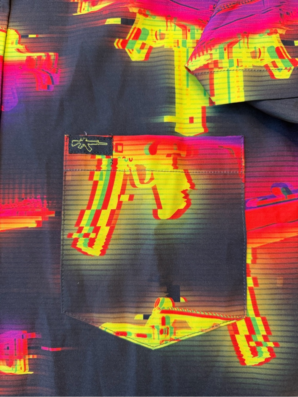 Retro Rifle Glitch Button Up - Picture 3 of 6